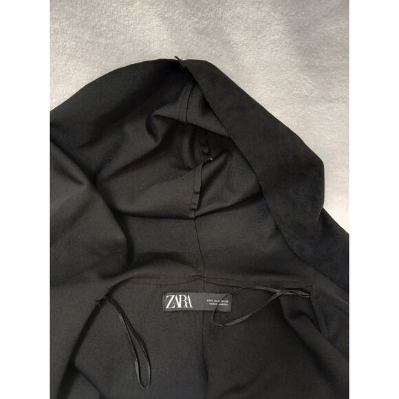Zara Black Hooded Coat Brand New NWOT - Picture 16 of 16